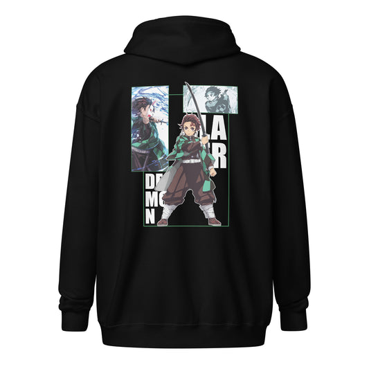 Tanjiro Unisex Heavy-Blend Zip Hoodie Demon Slayer